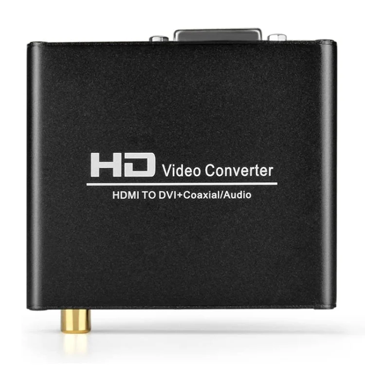 Skanto | HDV-339 Full HD HDMI zu DVI + Digital Coax / Analog Stereo Audio Konverter Adapter (Schwarz)