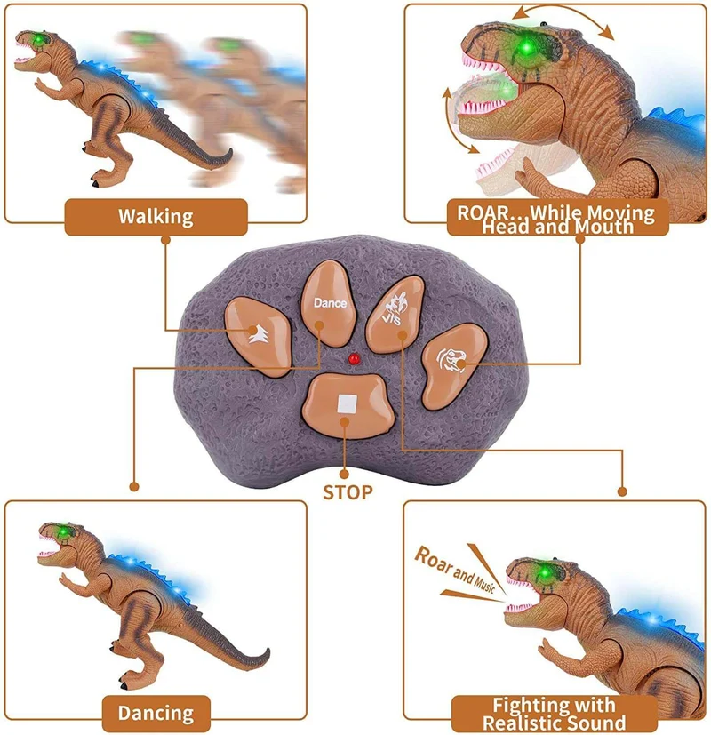 Skanto | Ferngesteuerter T-Rex Dinosaurier mit LED-Beleuchtung