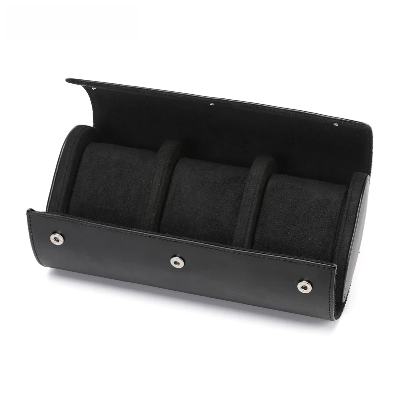 Skanto | Vintage Leder Uhrenbox mit 3 Fächern für Herren auf Reisen