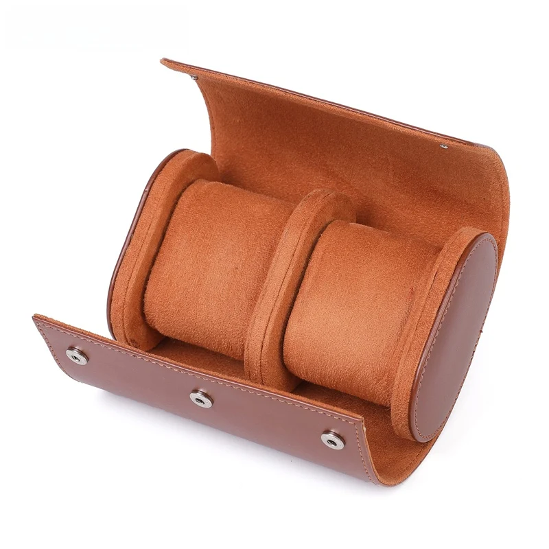 Skanto | Vintage Leder Uhrenbox mit 3 Fächern für Herren auf Reisen