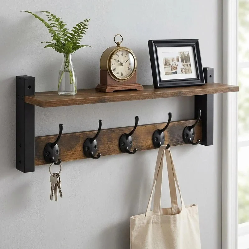 WallNest™ | Wandgarderobe mit Haken & praktischem Ablageregal