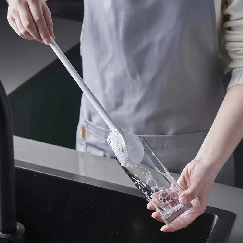 BottleFlex™ | Faltbare 360° Silikon-Flaschenbürste mit langem Griff