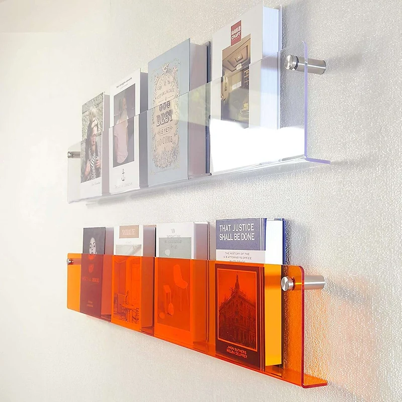 AcrylEdge™ | Schwebendes Wandregal für Bücher & Magazine