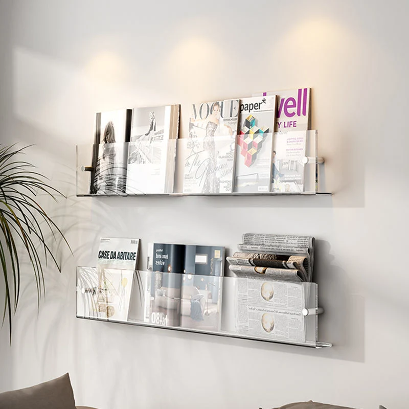 AcrylEdge™ | Schwebendes Wandregal für Bücher & Magazine