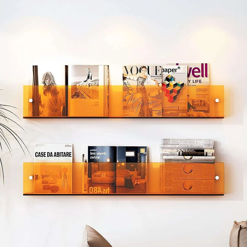 AcrylEdge™ | Schwebendes Wandregal für Bücher & Magazine