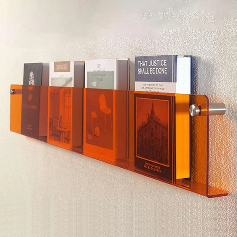 AcrylEdge™ | Schwebendes Wandregal für Bücher & Magazine
