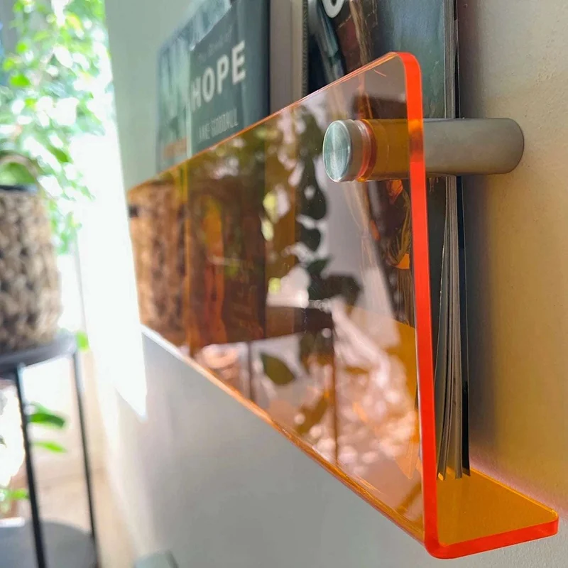 AcrylEdge™ | Schwebendes Wandregal für Bücher & Magazine