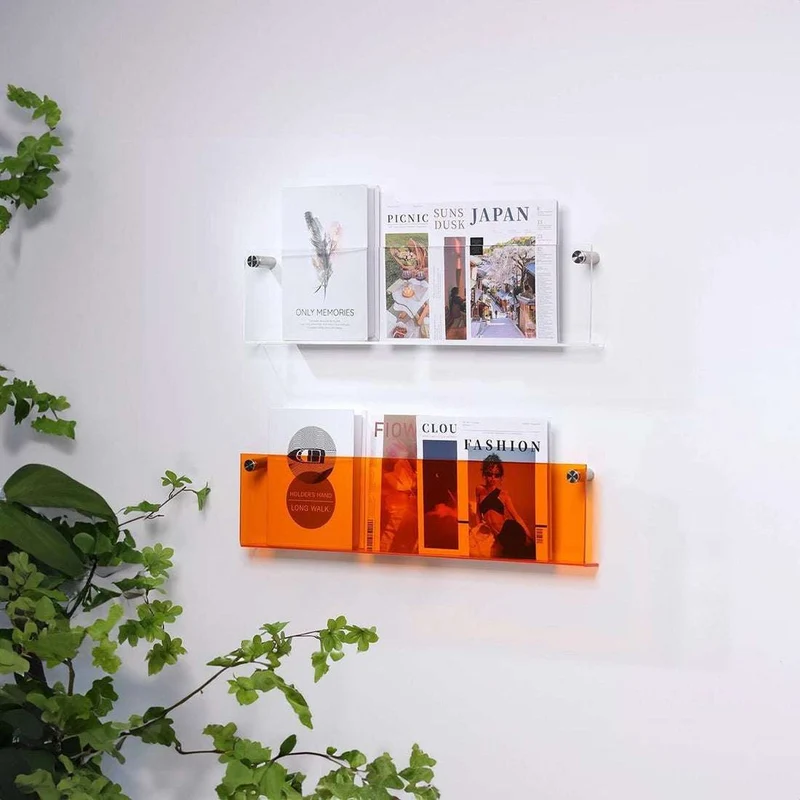 AcrylEdge™ | Schwebendes Wandregal für Bücher & Magazine