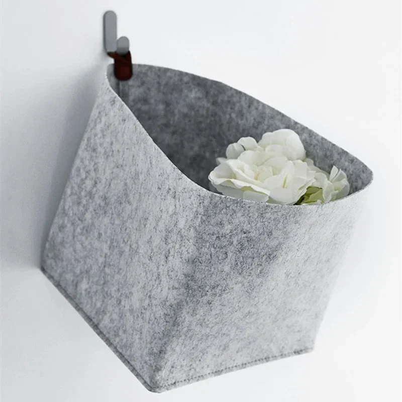 Feltora™ | Stilvolle Filz-Aufbewahrungsbox mit Deckel & Ledergriff