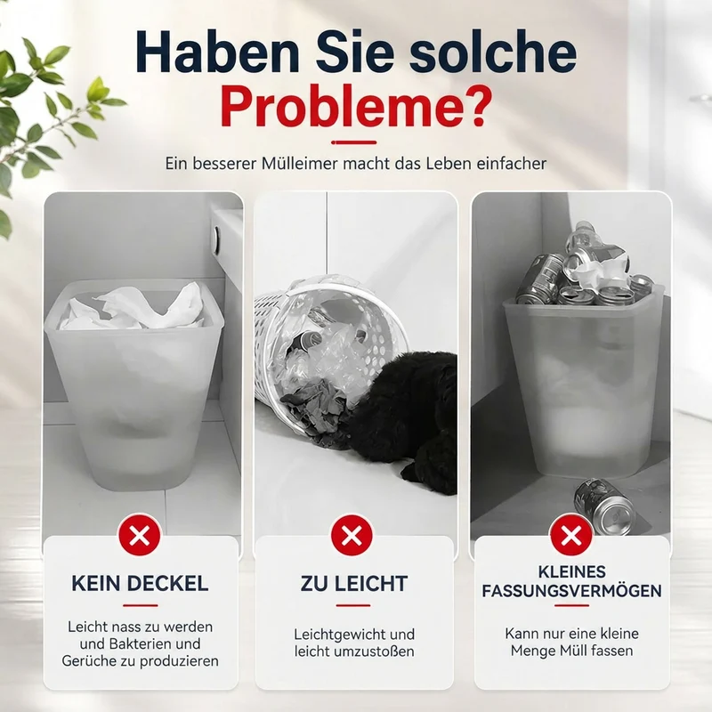 CleanBin™ | Mülleimer 15L mit Klappdeckel, geruchsdicht