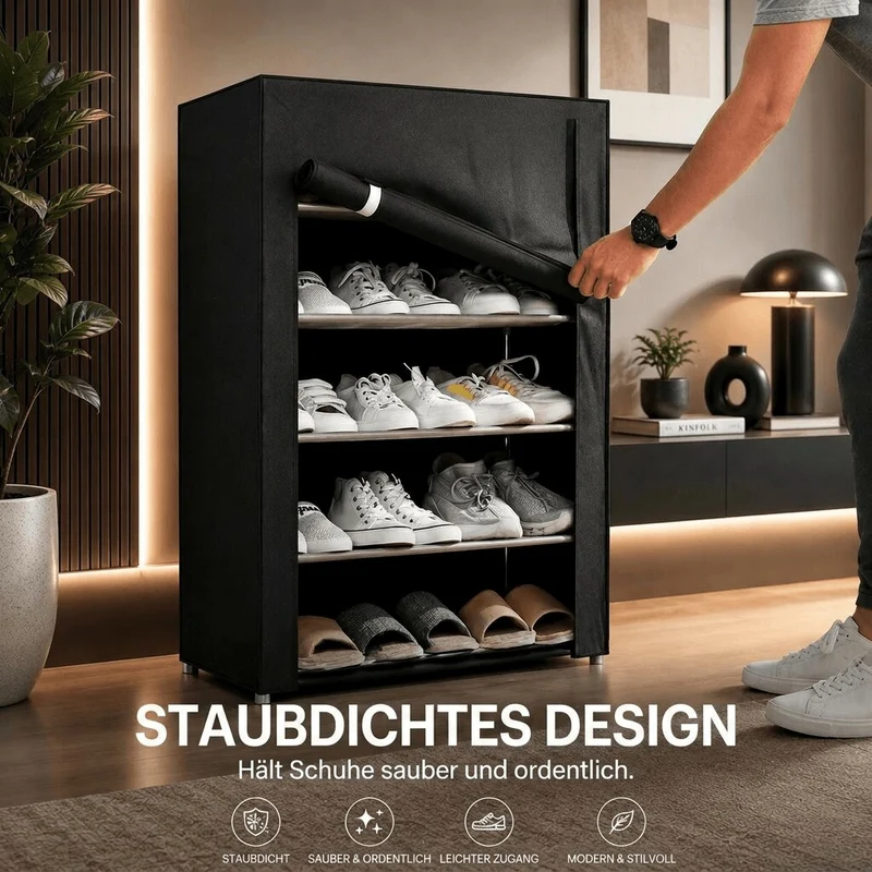 ShoeVault™ | Schuhschrank mit Staubschutz
