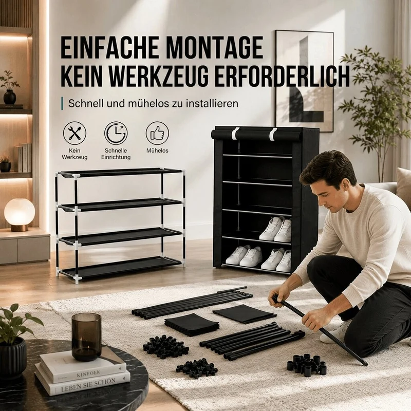 ShoeVault™ | Schuhschrank mit Staubschutz