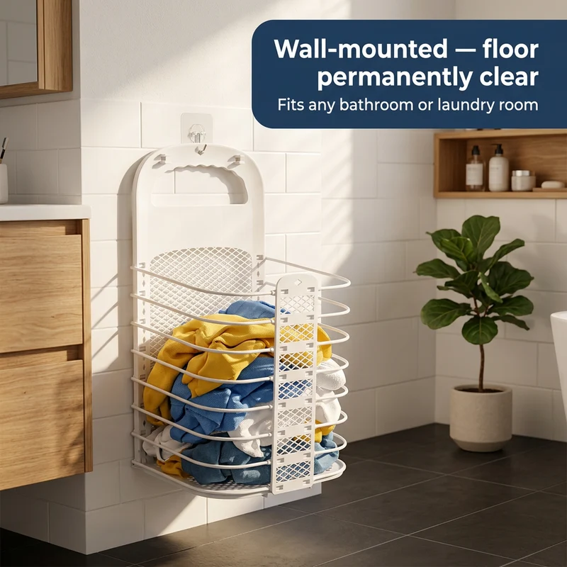 Flectra™ | Faltbarer Wand-Wäschekorb für platzsparende Aufbewahrung