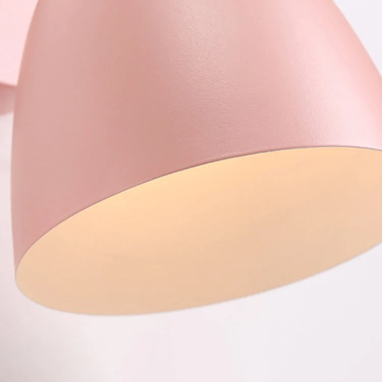 Skanto | Moderne minimalistische runde Horn-Aluminium-Holz-1-Flammen-Wandleuchte für Schlafzimmer
