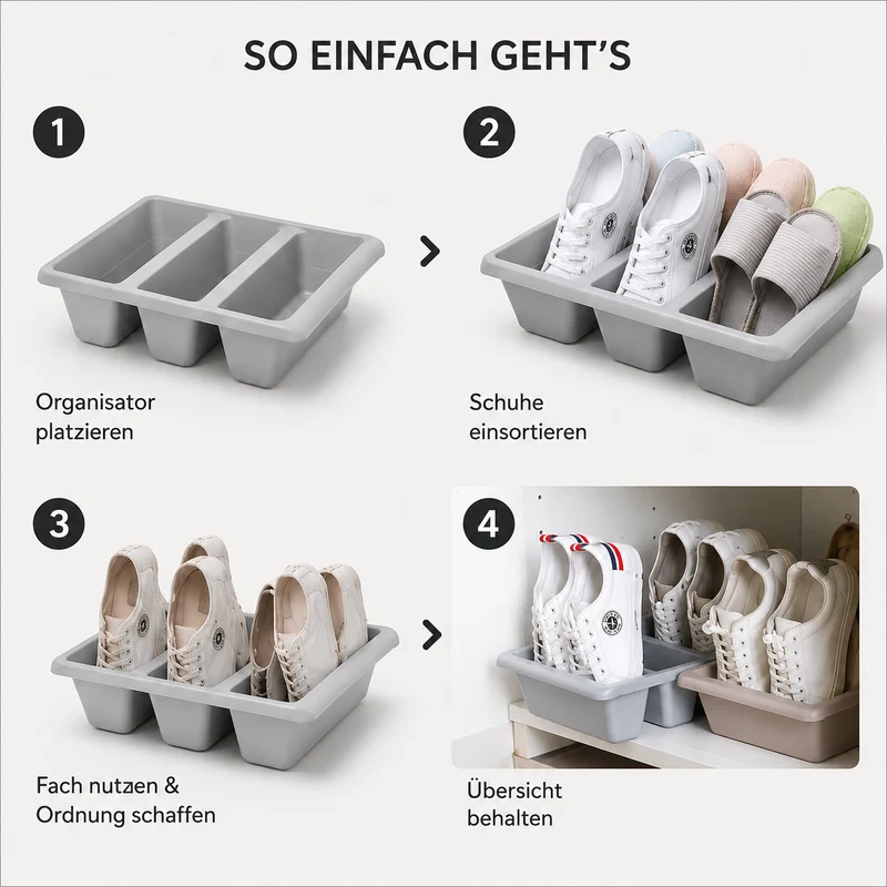 CluttrClear™ | Sofort ordentliche Böden mit vertikalem Schuhregal