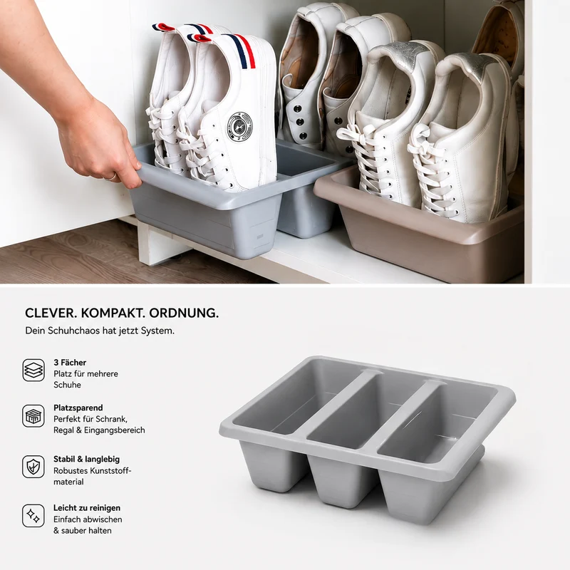 CluttrClear™ | Sofort ordentliche Böden mit vertikalem Schuhregal