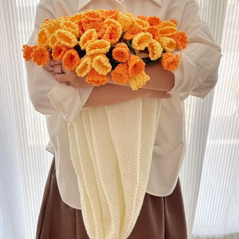 CozyLily™ | Handgefertigte Häkeldecke mit Maiglöckchen-Design