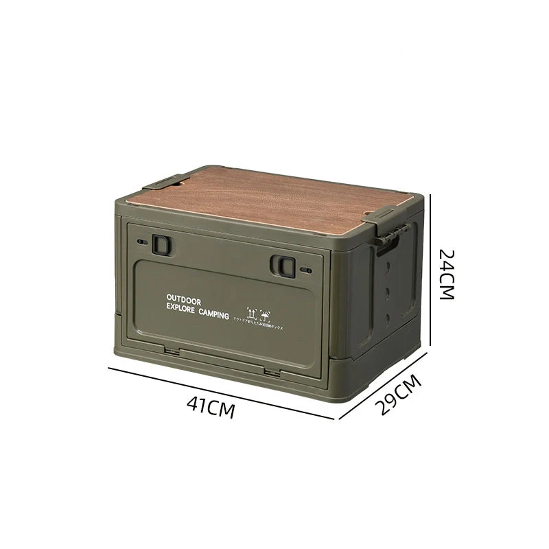 PackNest™ | Faltbare 30L Aufbewahrungsbox mit Holzdeckel