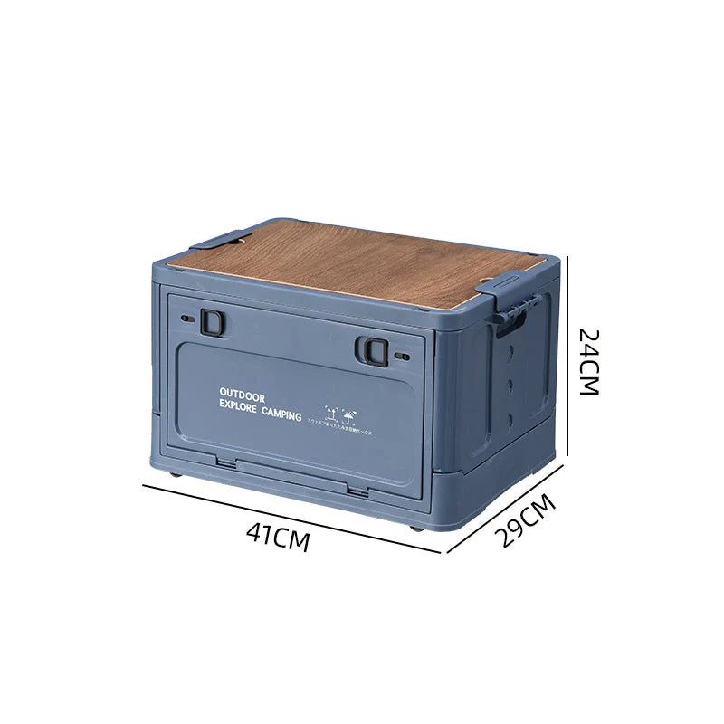 PackNest™ | Faltbare 30L Aufbewahrungsbox mit Holzdeckel
