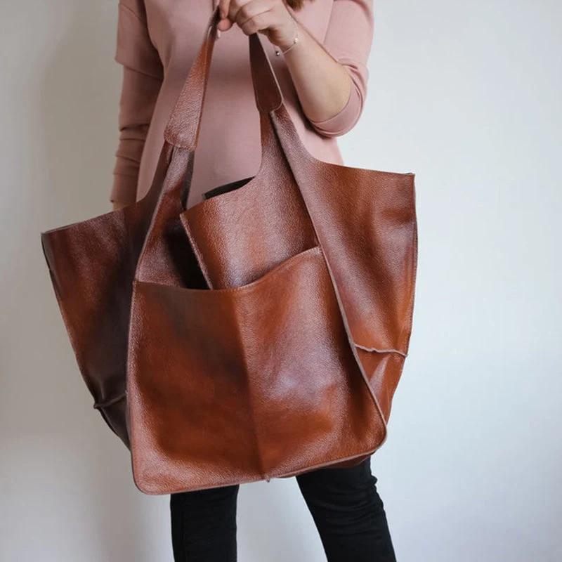 Skanto | Übergroße Wochenend-Ledertasche