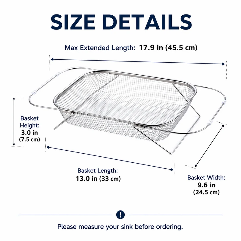 Sierra™ | Verstellbarer Abtropfkorb für die Spüle