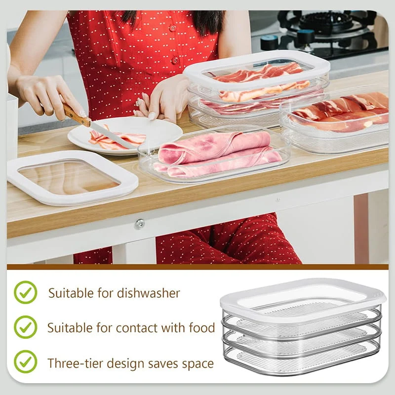 FreshStack™ | Stapelbare Kühlschrank-Aufbewahrungsbox mit Deckel