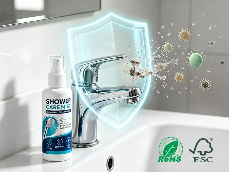 AquaClear™ | Kalkentferner-Spray für Badezimmerarmaturen