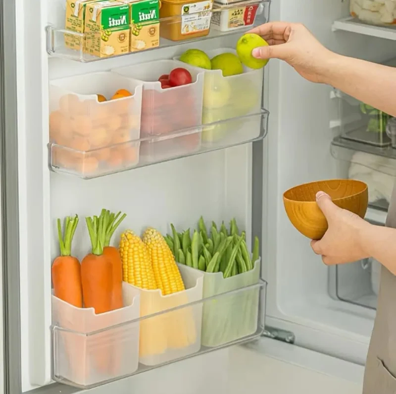 2+3 GRATIS | FridgeNest™ | 5er-Set Kühlschrank-Organizer für mehr Ordnung