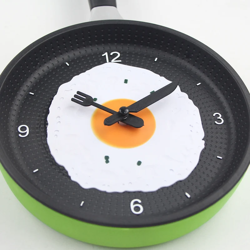 Skanto | Spiegelei-Pfannen-Uhr Stille Uhr Wanduhr