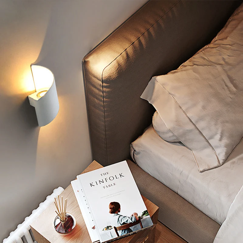 Skanto | Moderne minimalistische wasserdichte spiralförmige LED-Wandleuchte aus Aluminium und Acryl für das Schlafzimmer