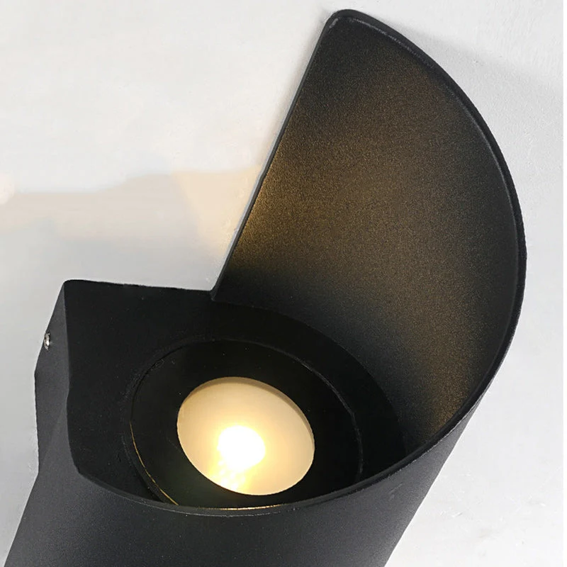 Skanto | Moderne minimalistische wasserdichte spiralförmige LED-Wandleuchte aus Aluminium und Acryl für das Schlafzimmer