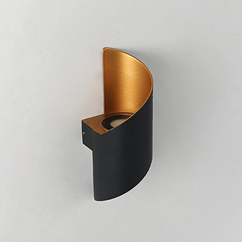 Skanto | Moderne minimalistische wasserdichte spiralförmige LED-Wandleuchte aus Aluminium und Acryl für das Schlafzimmer