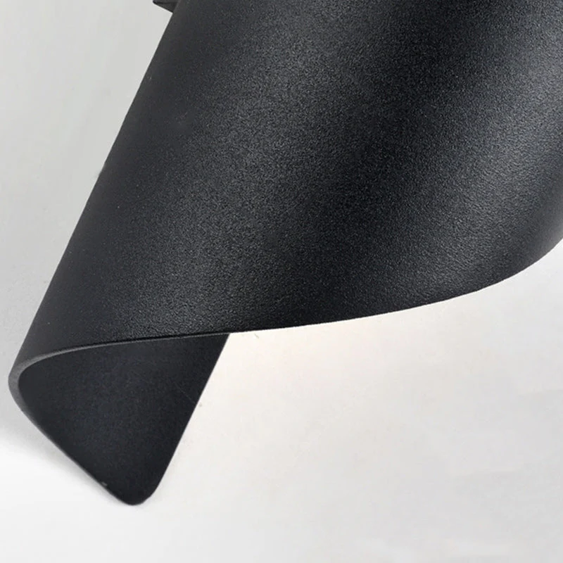 Skanto | Moderne minimalistische wasserdichte spiralförmige LED-Wandleuchte aus Aluminium und Acryl für das Schlafzimmer