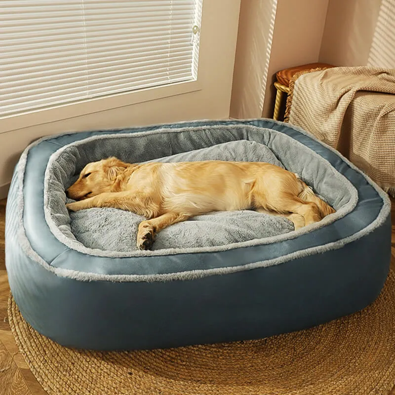 Skanto | Decke - Großes Warmes Orthopädisches Hundebett für Tiefschlaf