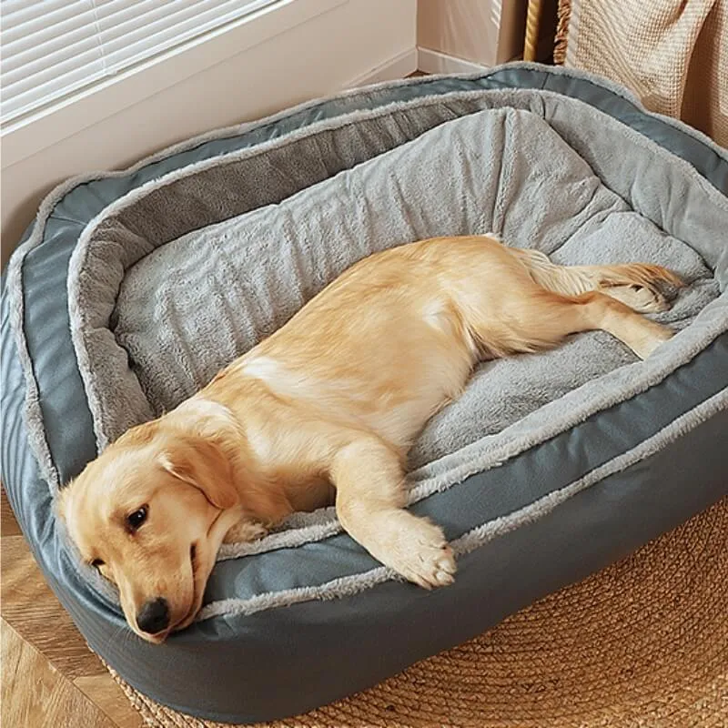 Skanto | Decke - Großes Warmes Orthopädisches Hundebett für Tiefschlaf