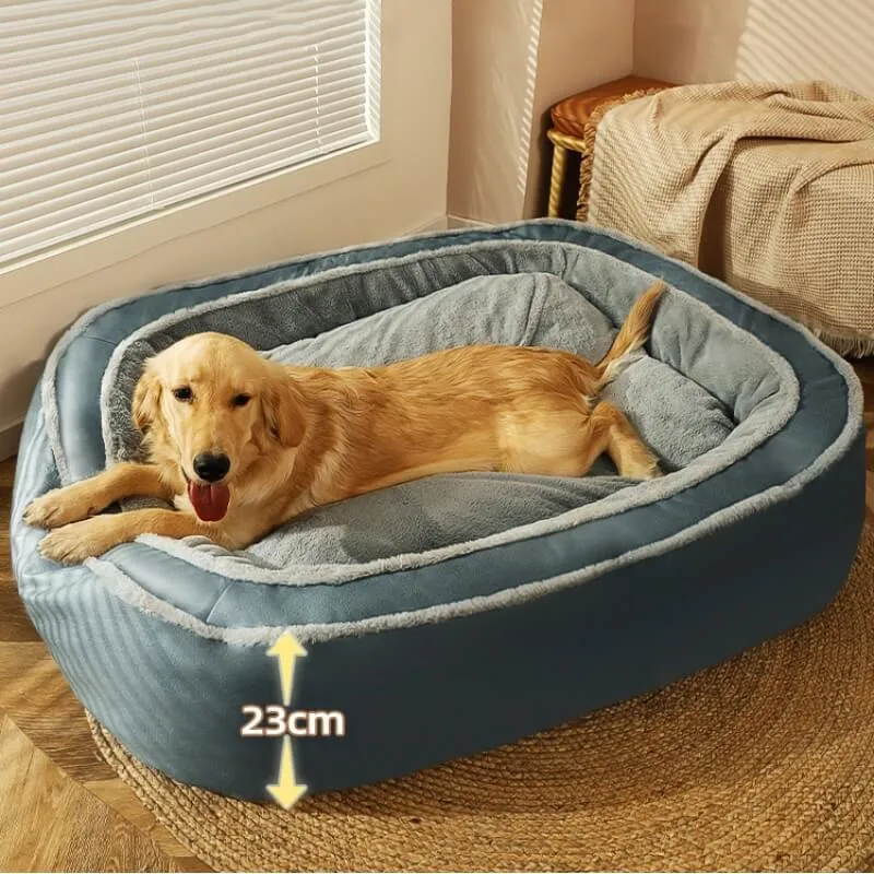 Skanto | Decke - Großes Warmes Orthopädisches Hundebett für Tiefschlaf