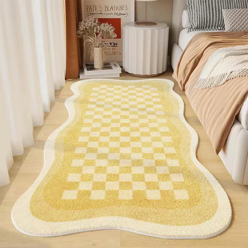 Skanto | Plaid aus Kunstkaschmir Gemütlicher Nachttischteppich in unregelmäßiger Form