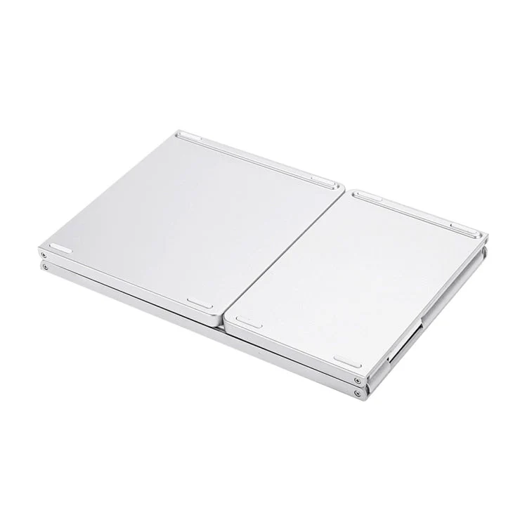 Skanto | B033 Wiederaufladbare 3-fach faltbare 64-Tasten Bluetooth Wireless Tastatur mit Touchpad (Silber)