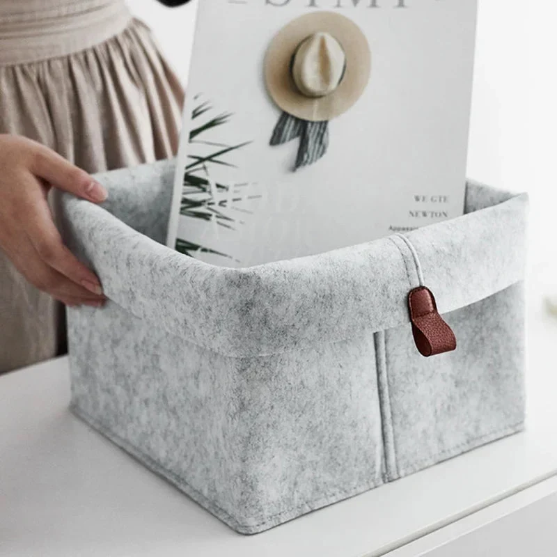 Feltora™ | Stilvolle Filz-Aufbewahrungsbox mit Deckel