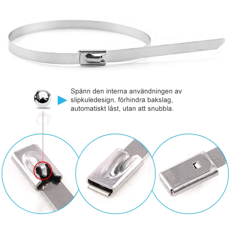 Skanto | Multifunktionales Spannband Metall (100 Stk.)