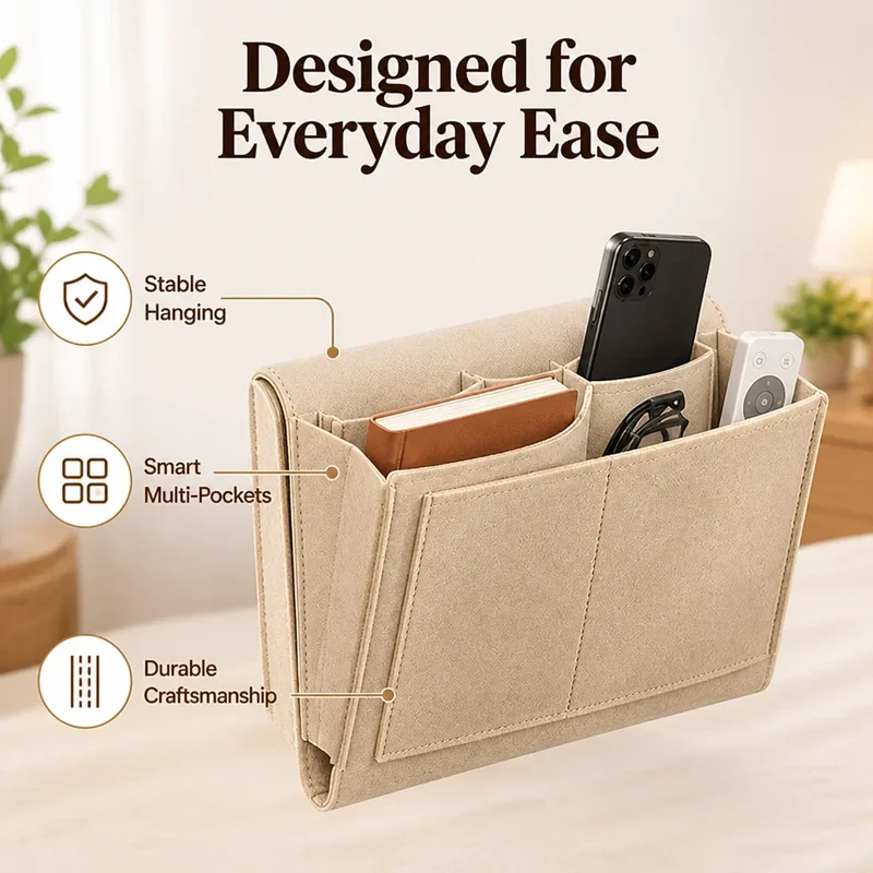 BettOrdnung™ | Hänge-Organizer für Bett & Sofa