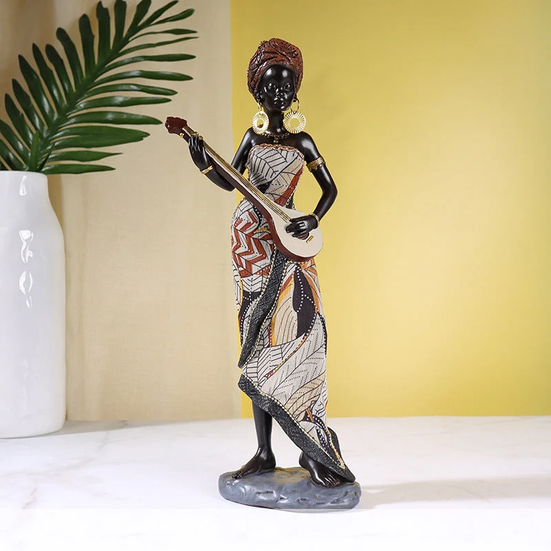 Skanto | Afrikanische Musikerin Skulptur