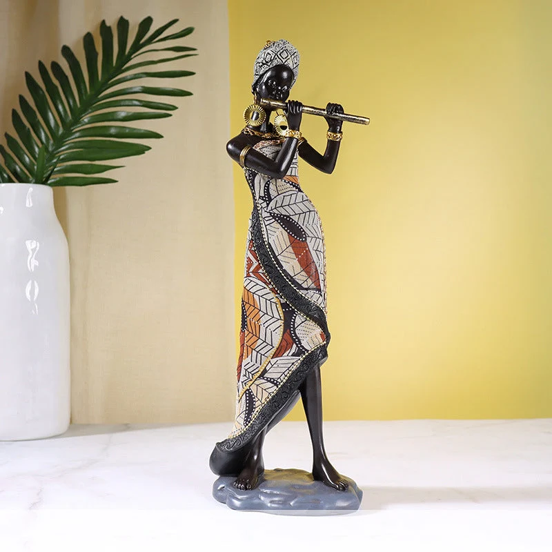 Skanto | Afrikanische Musikerin Skulptur