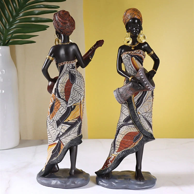 Skanto | Afrikanische Musikerin Skulptur