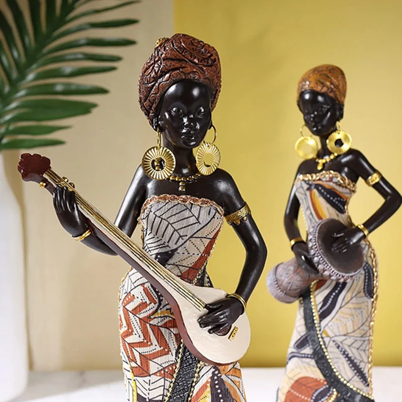 Skanto | Afrikanische Musikerin Skulptur