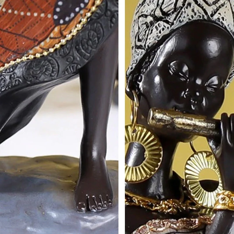 Skanto | Afrikanische Musikerin Skulptur