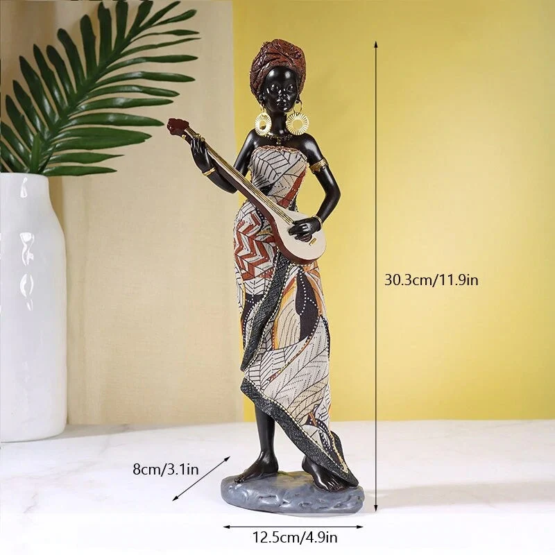 Skanto | Afrikanische Musikerin Skulptur