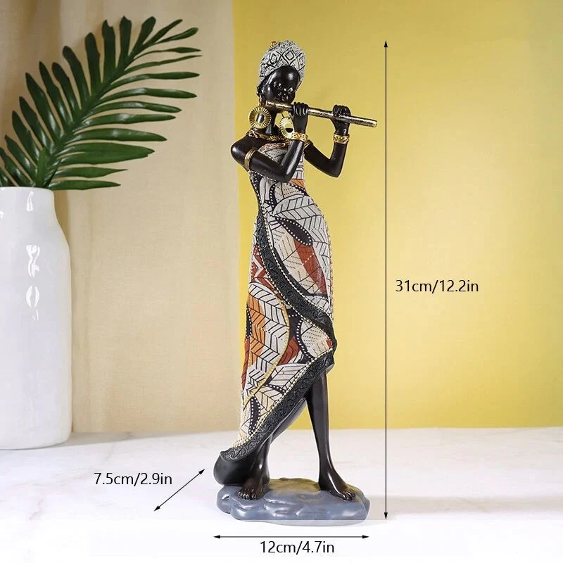 Skanto | Afrikanische Musikerin Skulptur