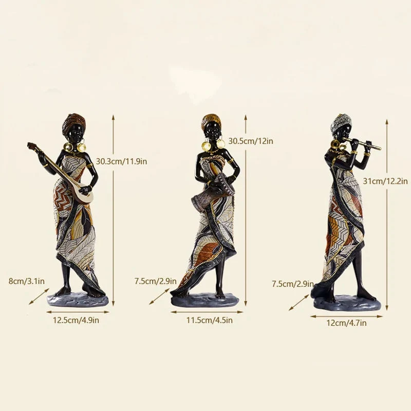 Skanto | Afrikanische Musikerin Skulptur