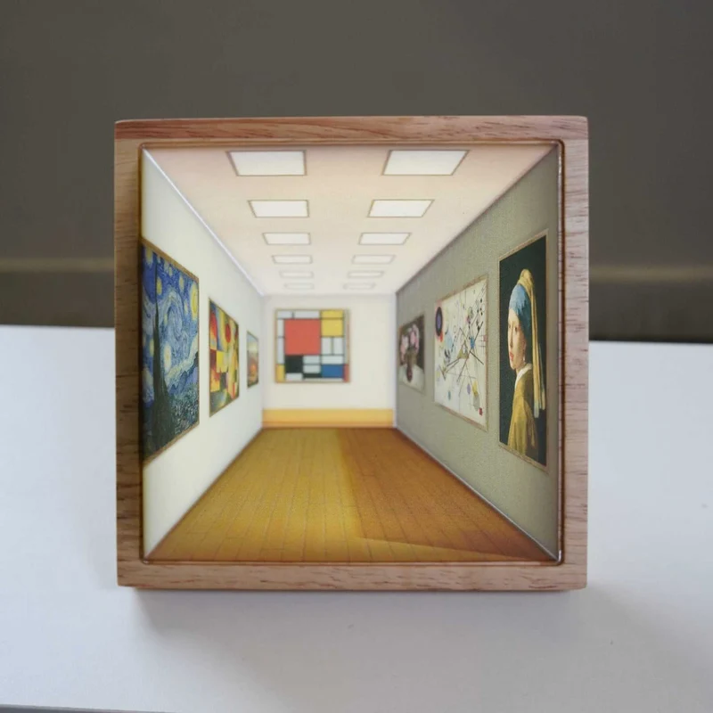 Skanto | 3D Brillenlose Galerie Optische Illusion Wandlampe & Nachtlicht